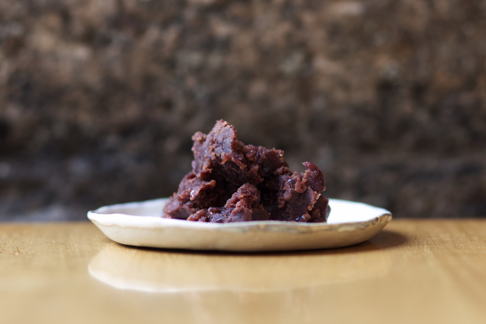 Anko - a sweet red bean paste used in almost every wagashi.